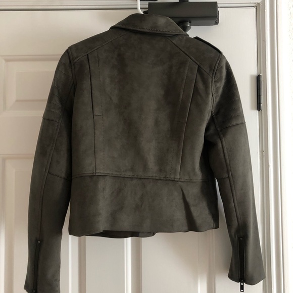 Olive biker moto jacket - S - EUC - Picture 6 of 8